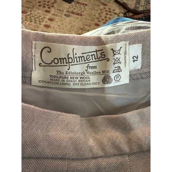 Compliments From The Edinburgh Woollen Mill Pleated Midi Skirt Size 12 wool - Picture 8 of 10